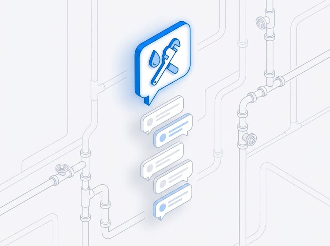 AI search optimization for plumbing companies illustration
