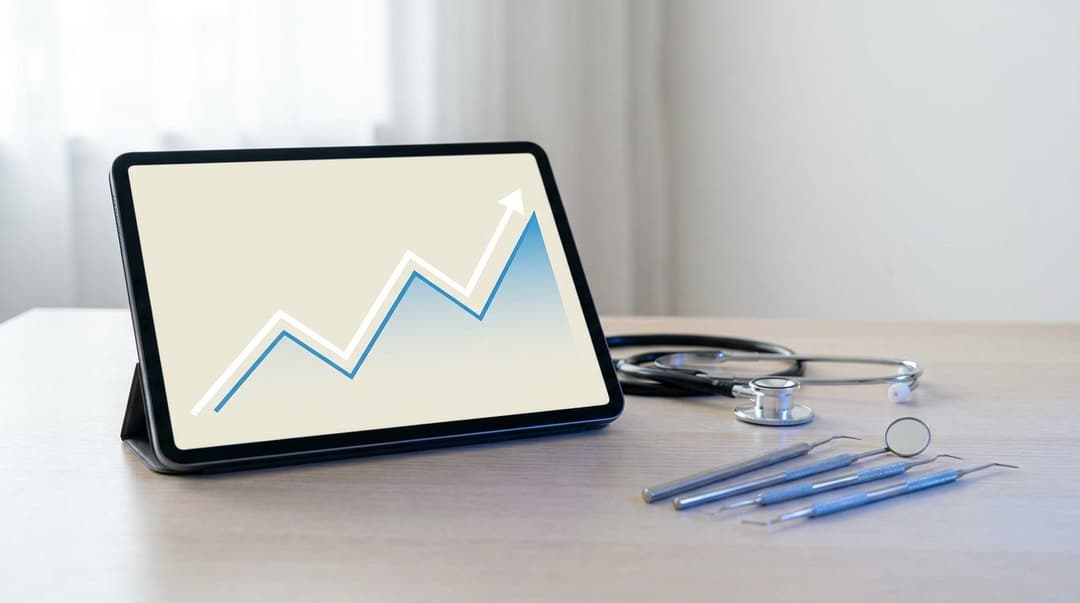 Dental practice case study showing AI search position improvement
