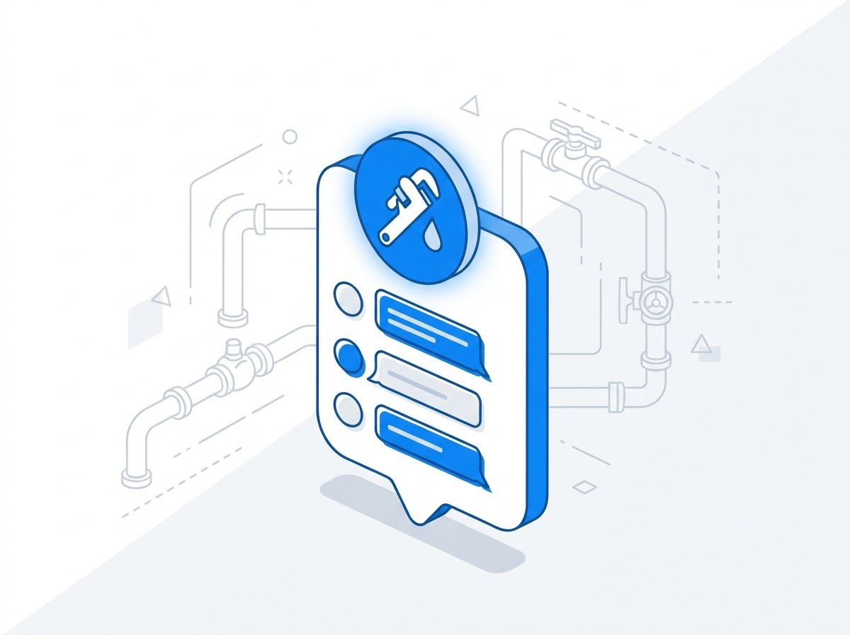AI search optimization for plumbing companies illustration