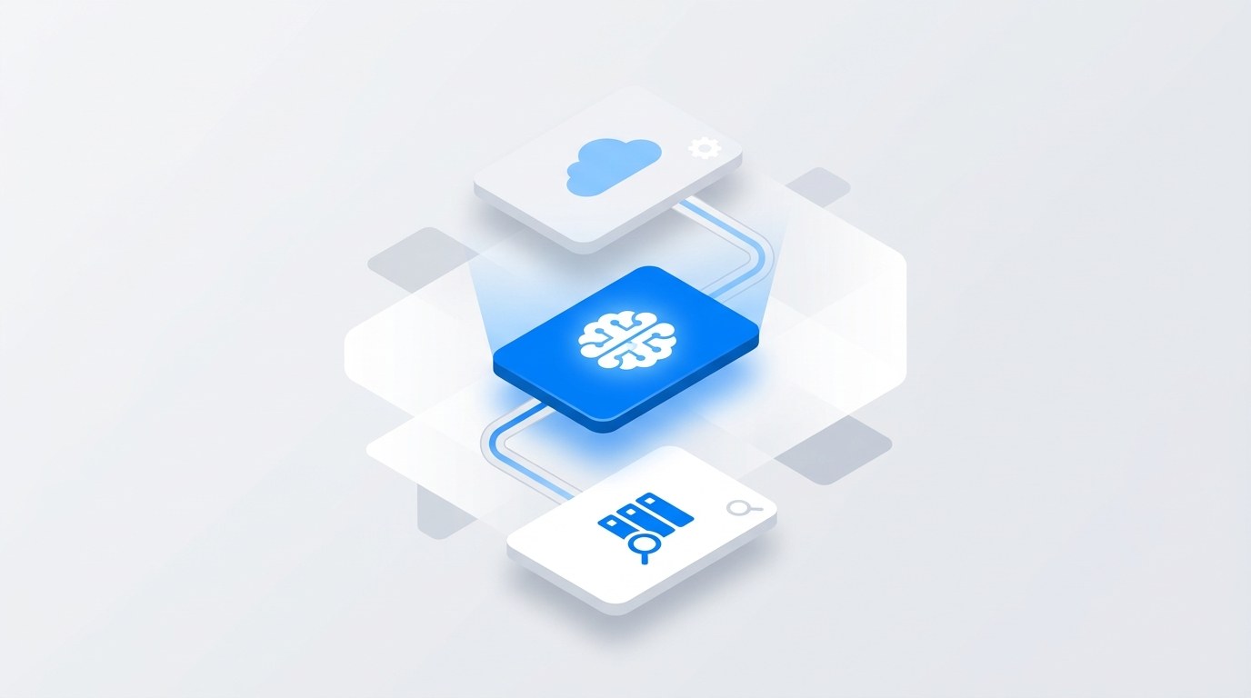 Concept illustration for the section The Three Software Tiers